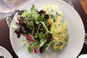 Omelette with spinach and herbs from Cafe Cluny