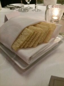 Gluten Free crackers at Davio's Steakhouse