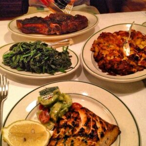 Salmon and Steak at Smith & Wollensky