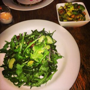 Extra Virgin Arugula Salad with brussels sprouts from Extra Virgin
