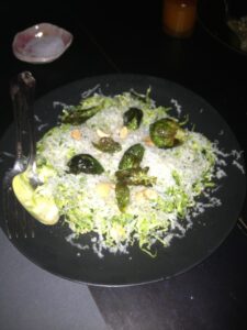 shaved raw brussels sprout salad at ABC Cocina