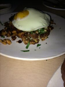 Cauliflower and poached egg at ABC Kitchen