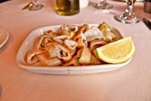 Grilled Calamari at Ammos