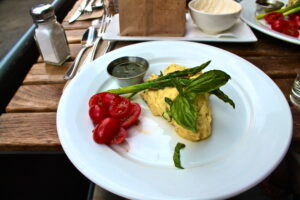 Egg scramble with Basil at Good Restaurant