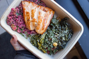 Salmon with Quinoa and Kale at The Little Beet in New York City