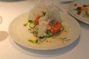 Salmon tartare at Michael's