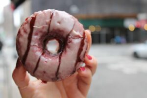 Gluten Free Red Velvet donut from Babycakes NYC