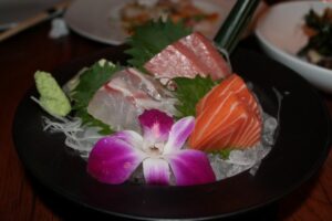 Sashimi with gluten free soy sauce at TAO Downtown