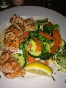 Grilled Salmon and vegetables at Galli