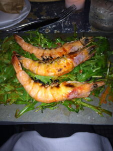Charred Head-on-Shrimp at Duck's Eatery