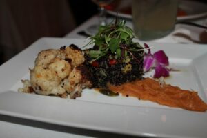 Black Quinoa with cauliflower and sweet potato from THALASSA Restaurant