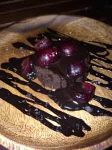 Flourless chocolate cake at the Crow's Nest