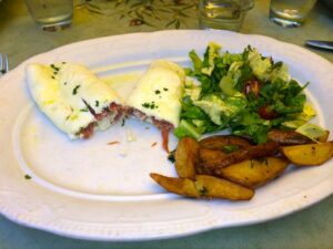 Prosciutto Omelette with Rosemary Potatoes at Palma