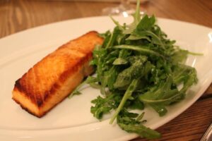 Salmon with Arugula at The Gander
