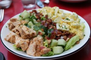 Cobb salad with grilled chicken at Cafe Standard at The Standard Hotel