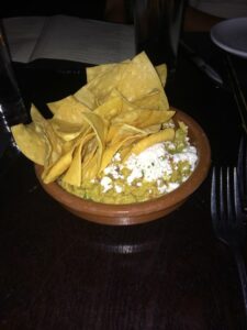 Chips and Guacamole at Yerba Buena Perry