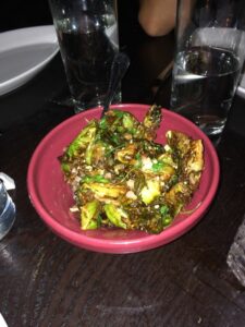 Fried brussels sprouts salad at Yerba Buena Perry