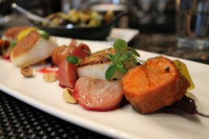 Scallops with roast carrots and beets at David Burke fabrick