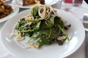 Spinach salad from Crossroads
