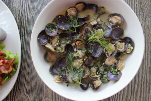 Sautéed clams from Blue Plate Oysterette