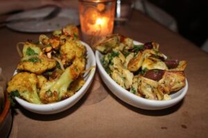 Artichokes with lemon and cauliflower at Cleo