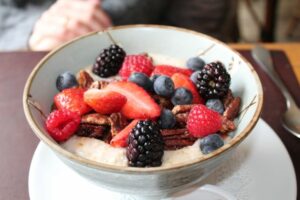 Steal Cut Oatmeal with Berries from Cafe Cluny