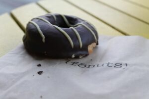 Chocolate coconut gluten free and vegan fonut from Fonuts