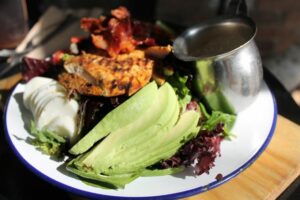 Grilled chicken cobb salad with figgs at FoodLab