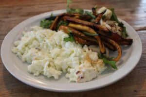 Egg white scramble with roast veggies at Malibu Farm