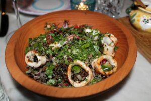 Wild Rice calamari at Santina NYC