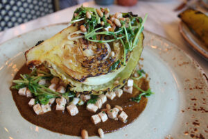 Slow roasted cabbage at Fig Santa Monica
