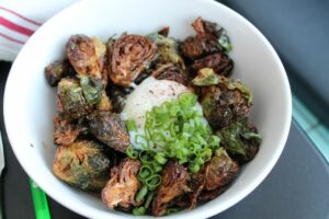 Brussels Sprouts with Poached Egg at Superba Snack Bar