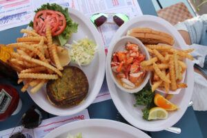 Gluten free lobster roll, veggie burger at The Lobster Roll
