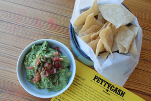 Chips and guacamole from Petty Cash