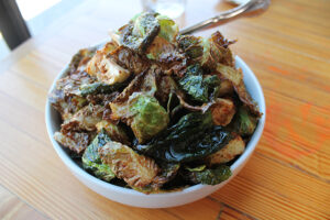 Brussels sprouts with cauliflower crema from Petty Cash
