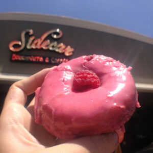 Gluten free raspberry doughnut from Sidecar Doughnuts and Coffee