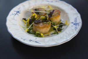 Scallops at Commissary at The Line Hotel Photo By Audrey Ma_