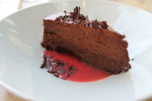 Flourless chocolate cake at The District By Hannah An