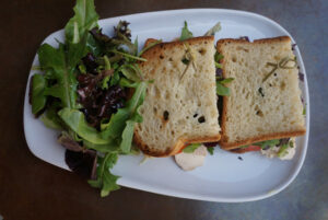 Gluten free sandwich at Comoncy