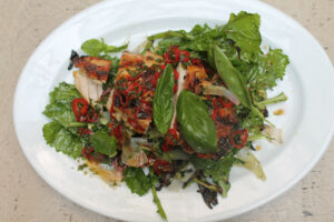 Grilled Chicken and greens at Vic's New York