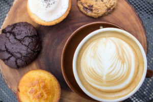 Latte & gluten free Pastries at Bayou Bakery