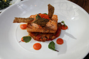 Salmon on vegetable compote at the Nomo Kitchen