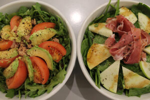 Classico salad with italian tuna, arugula and spinach, apple, pancetta salad at Arrojo NYC