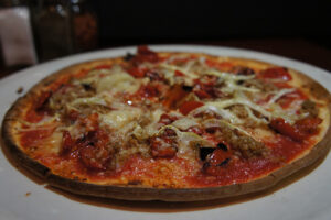 Soppressata pizza at Ella's Wood Fired Pizza