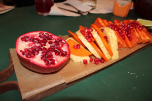 Pomegranate and fruit at Rosie's NYC