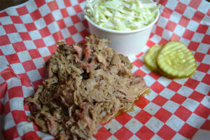 Pulled Chicken with Coleslaw at Brother Jimmy's