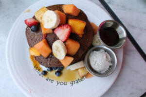 Gluten free buckwheat pancakes from Cafe Gratitude