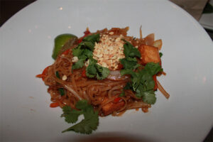Pad thai *ask to be made gluten free and vegan if you want* at Estate Restaurant