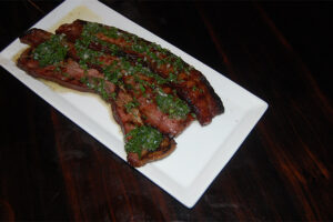 Grilled Double Cut smoked bacon at BLT Prime