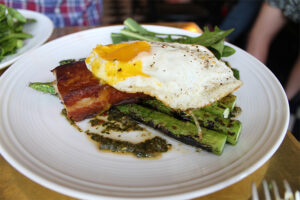 Pork belly and eggs at LA Chapter